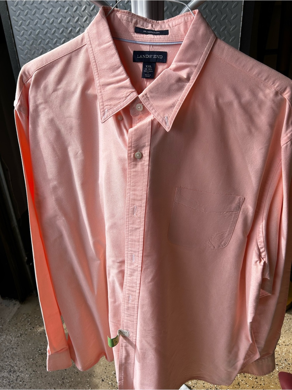 Lands' End Men's Button-Down Shirt in Soft Pink